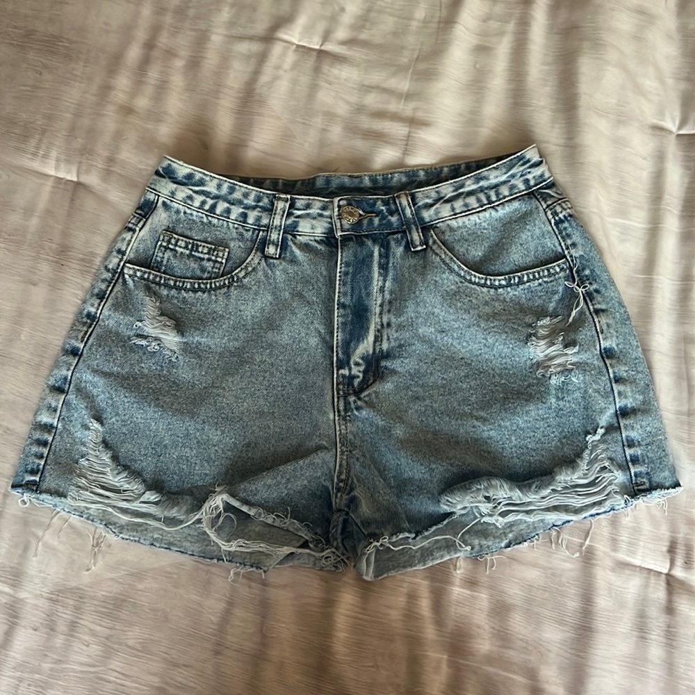 ripped jean shorts